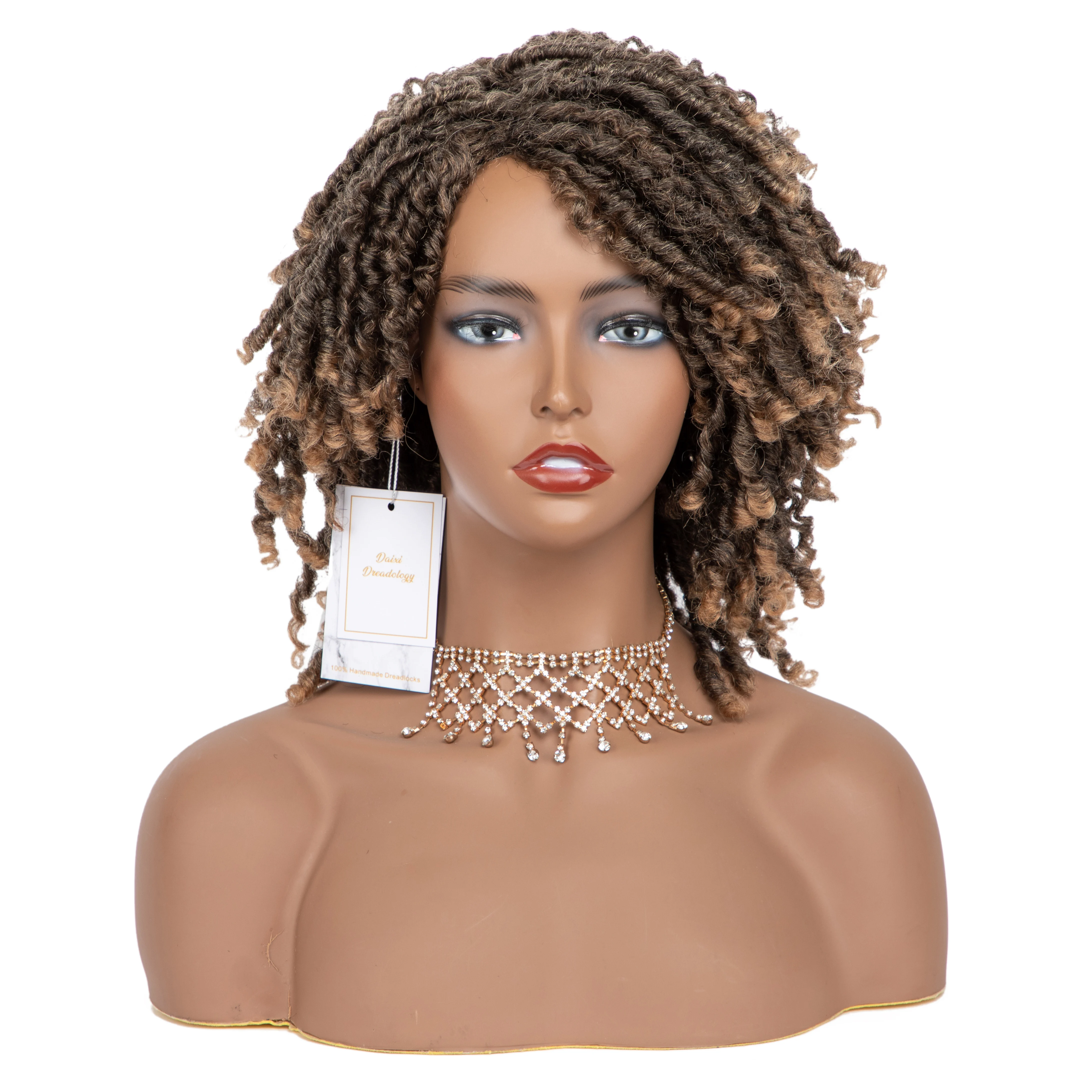 

Daixi Dreadology Cheap Synthetic Hair Wigs for Black Women African Short Dreadlocks Wig Faux Locs Crochet Hair Braided Wigs, 1b,1b/27,1b/30,1b/burg,etc