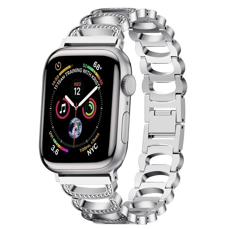 

Stainless steel diamond Apple watch wristband 44mm Wristband New C-shaped Apple Wristband, Multiple colors