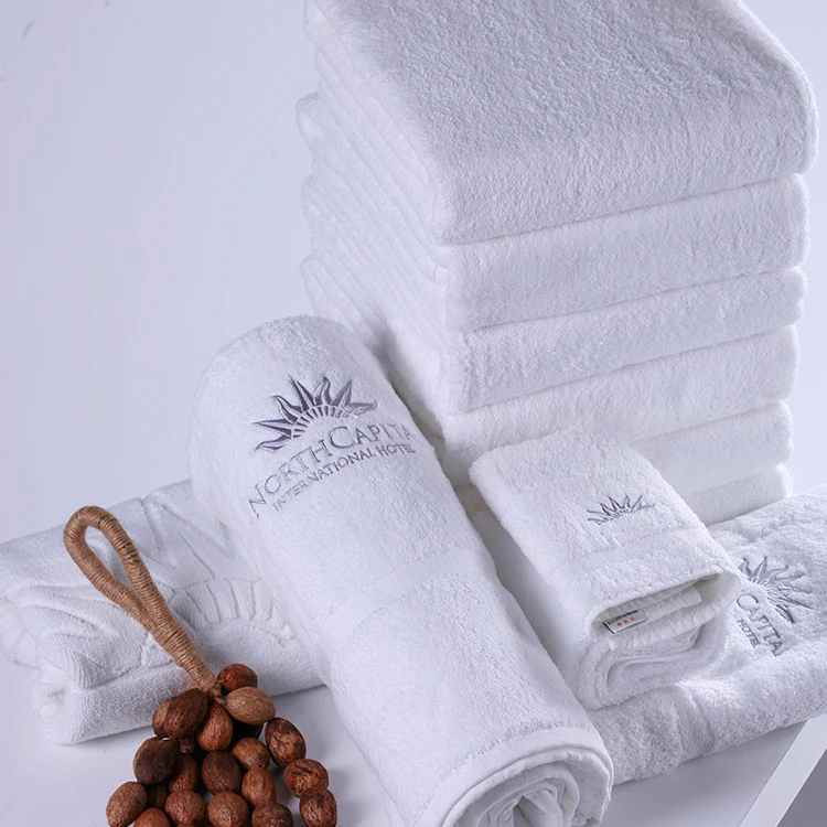 

Luxury 100% Cotton Hotel Towel Balfour SPA Towels Airplane Adult Square Bathroom Plain Knitted Towel Set Customized Color 100set