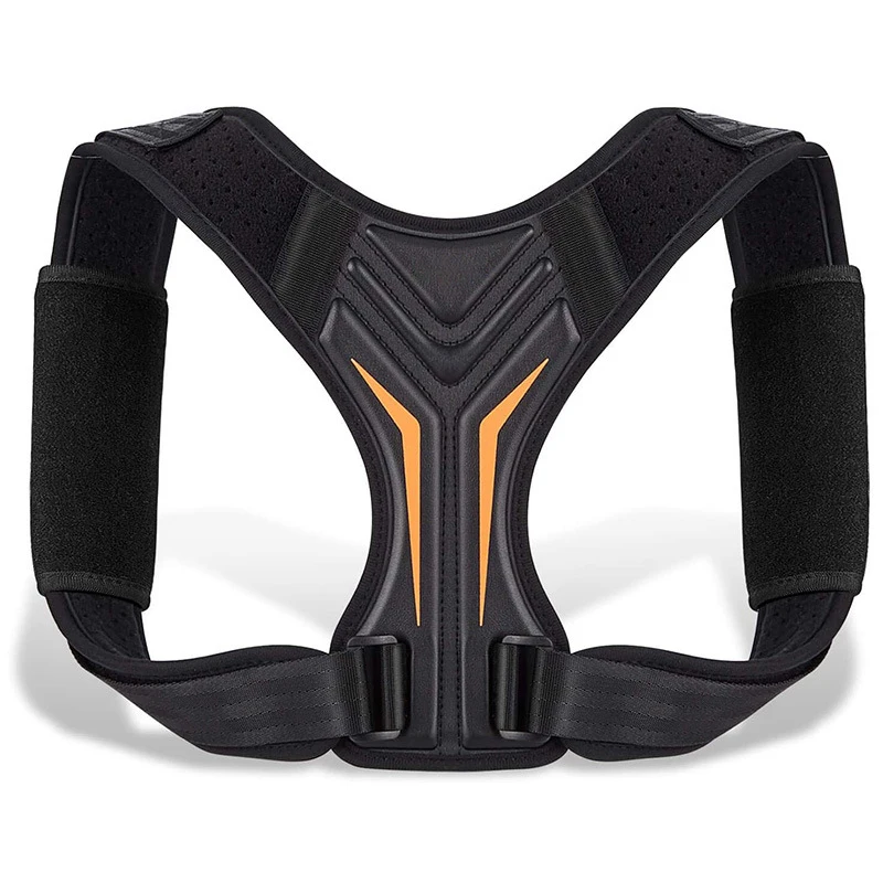 

2021 Unisex Posture Corrector Back Support Belt Front Clavicle Straps Corrector De Postura Shoulder Support Back Straightener, Grey