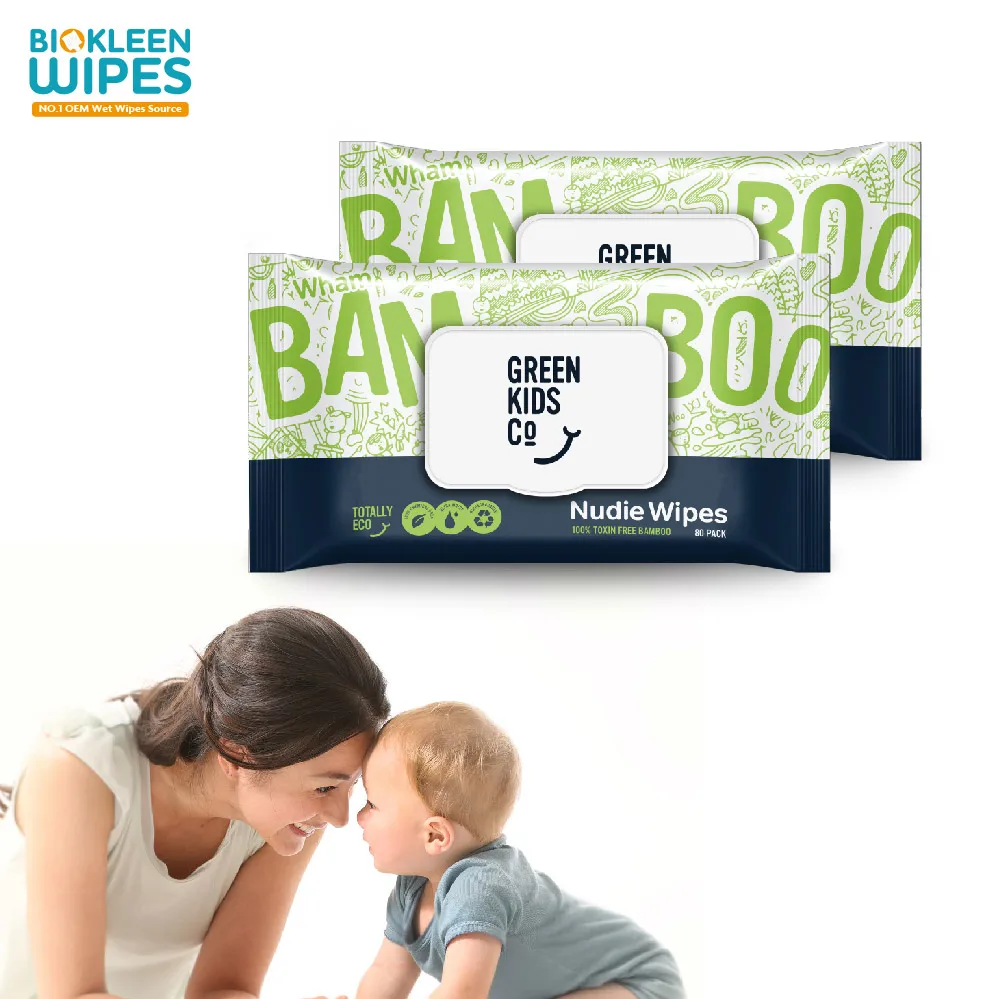 

Biokleen individually wrapped bamboo water wipes single pack bamboo cloth wipes eco bamboo baby wipes non alcohol