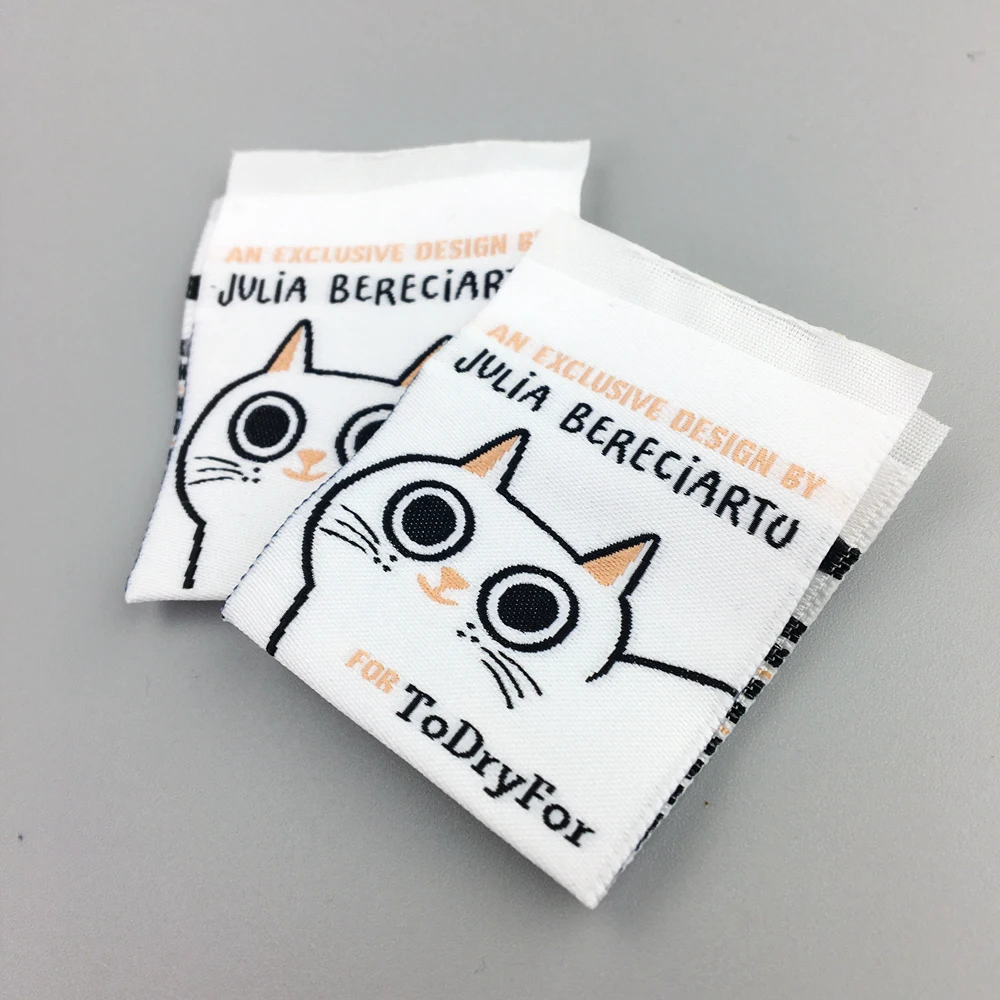 

Ready to ship neck label woven metal labels for clothing, Customized