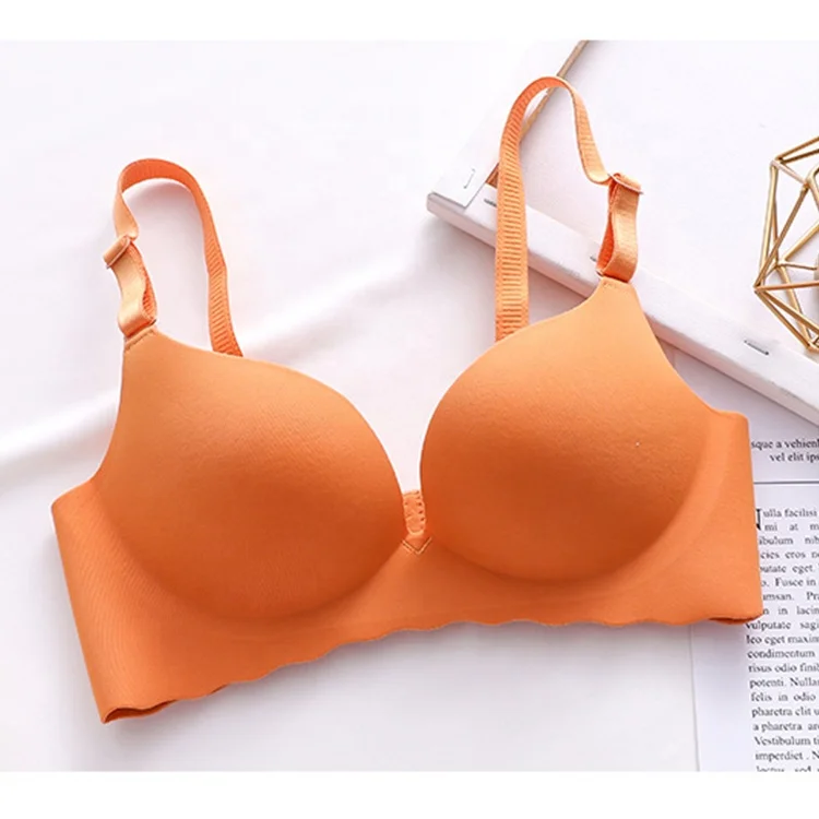 

Low Price Wireless Gather Thin Cup Brassiere No Wire Push Up Bra Seamless Bras Women, Black,pink,apricot,green,light green,light purple,orange,blue,red