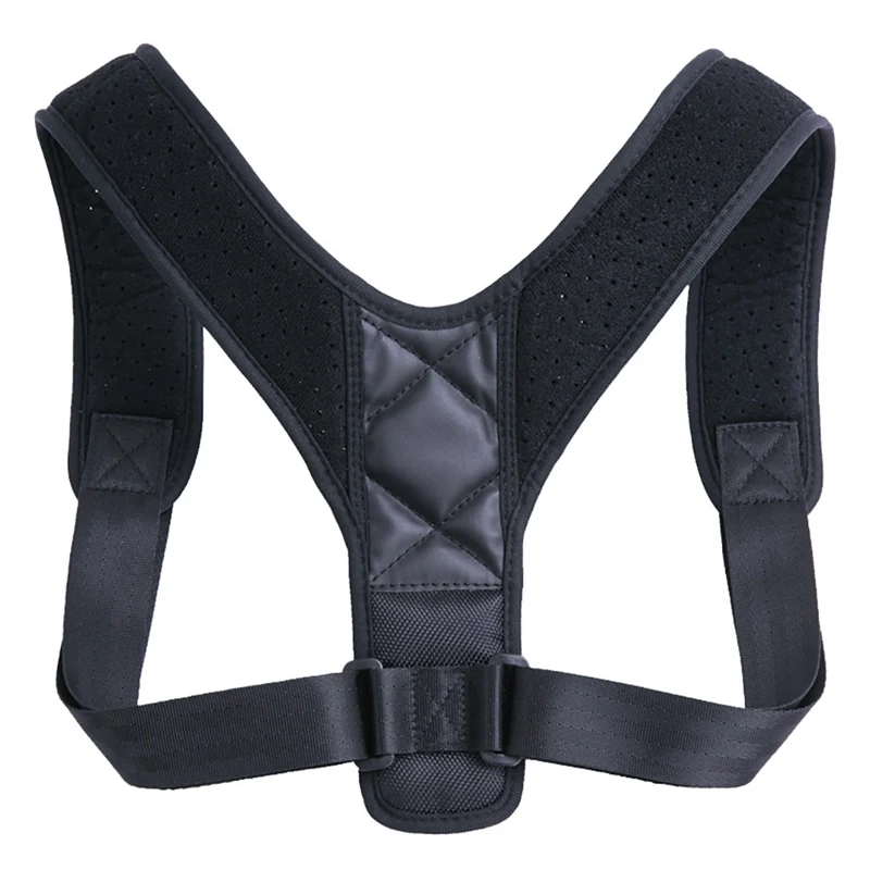 

Amazon Hot Sale Adjustable Humpback Sitting Standing Bodybuilding Back Support Posture Corrector, Black