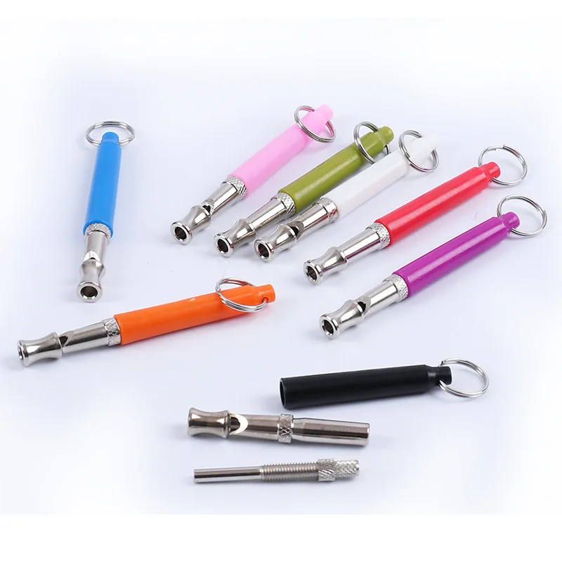 

1 pcs Manufacturer wholesale adjustable sound stop barking training pet dog whistle, Pink,blue,red,green,purple,black,white,orange