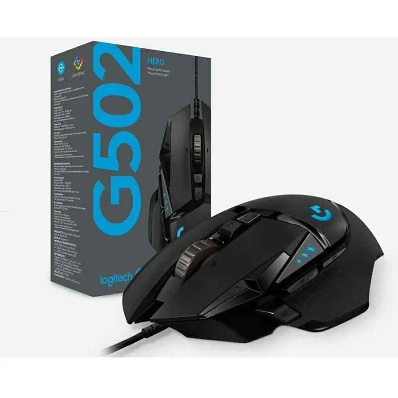 

Logitech G502 16000DPI Wired Gaming Mouse HERO Engine RGB Gaming Mouse