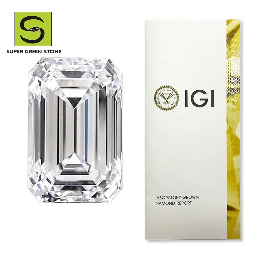 

SuperGS SGSD020 Raw Loose Fancy Shape Synthetic Emerald Cut 1ct Igi Gia Cvd Round Cut Lab Grown Diamond For Sale