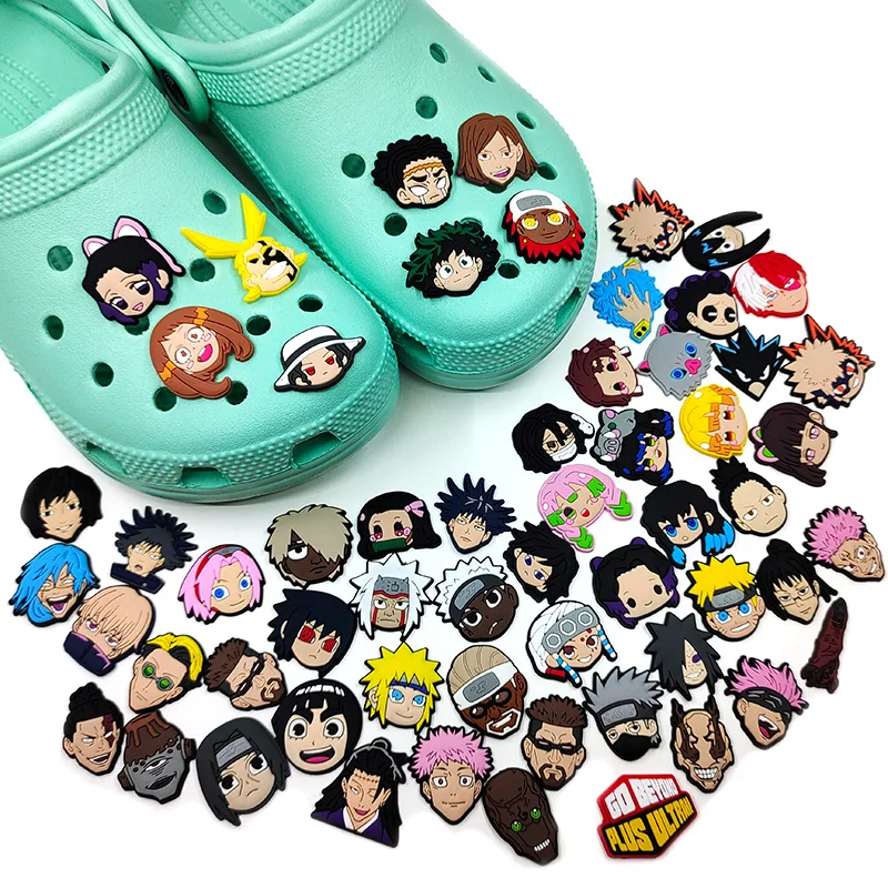 

japanese anime demon slayer charms custom croc PVC shoe lace decoration charms custom wholesale vendor 2021 via DHL Fedex