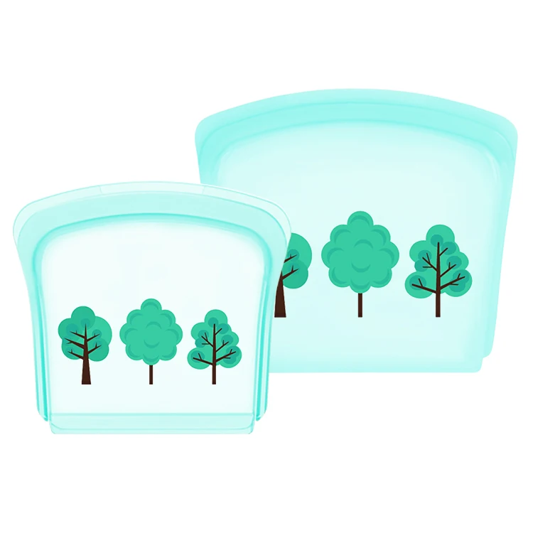 

200ml&800ml Silicone Sandwich Bags Reusable Freezer Bags Silicone Storage Bags Set