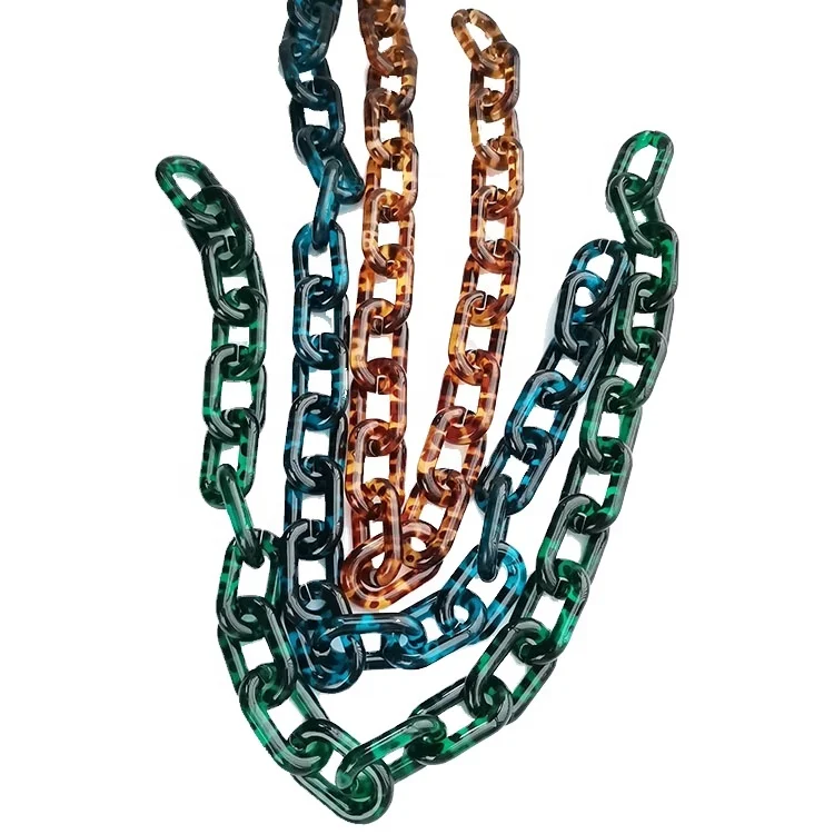 

Factory wholesale Multi Color resin Chain Jewelry Acrylic Bag Accessories Chains
