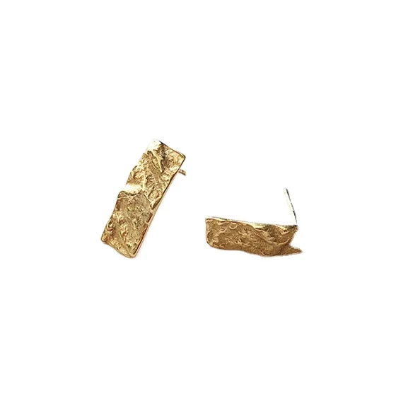

European Style Gold Plated Sterling Silver Irregular Stud Earrings