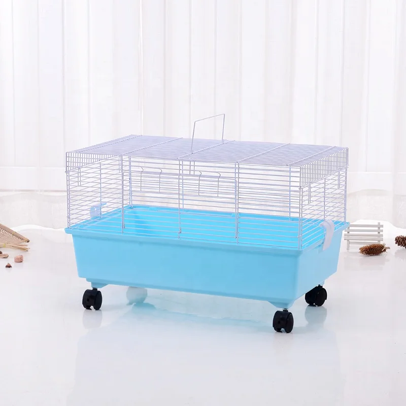 

Factory Price Wholesale Single Cage For Guinea Pig House Simple Style 4 casters Pet Cage Big Hamster Cage