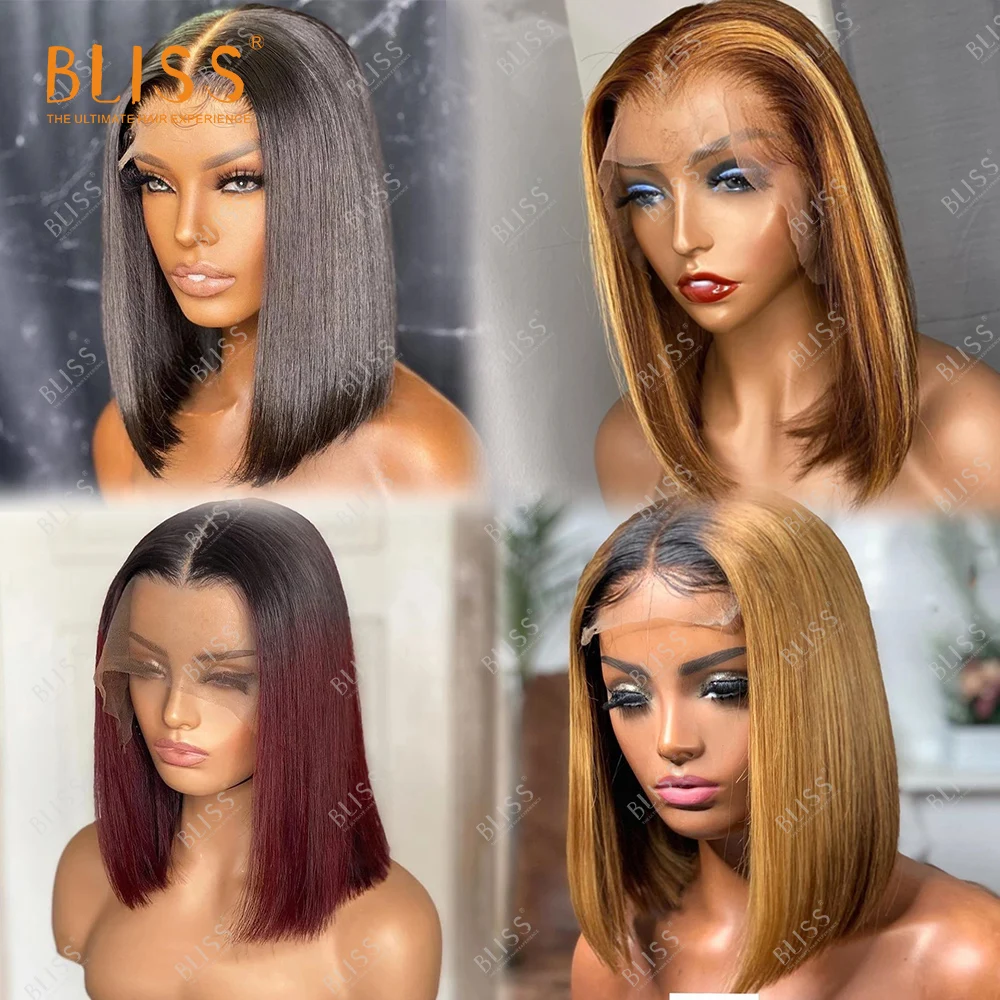 

Bliss 4x4 13x4 Lace Frontal Closure Bob Wigs Human Hair Lace Front Bob Wigs Brazilian Human Hair Short Bob Wigs