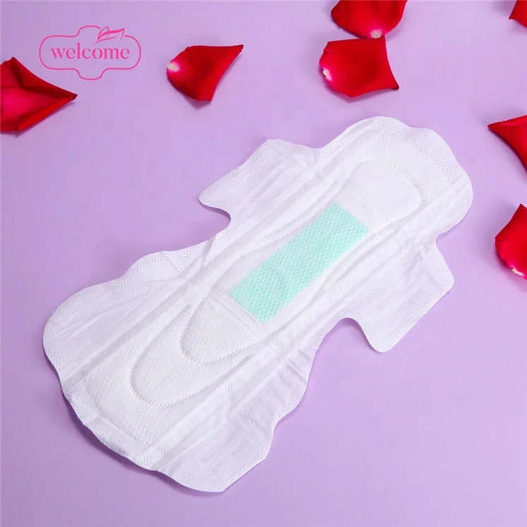 

Feminine Hygiene Products Bulk Breathable Sanitary Napkins with Wings, White,yellow,pink