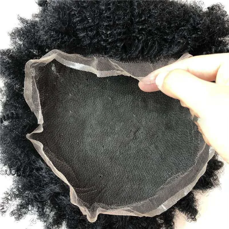 

Men's full lace , Afro Hair block curvature 4MM, 6MM, 8MM, 10MM, 12MM 100% genuine hair materials