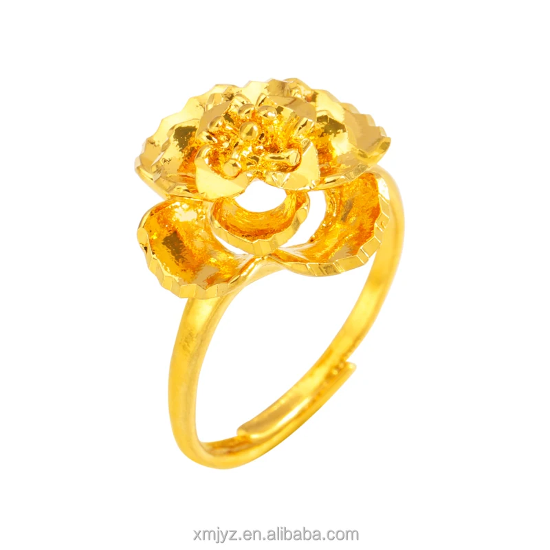 

Live Source New Style Personalized Flower Brass Ring Women Fashion Ring Wholesale Jewelry