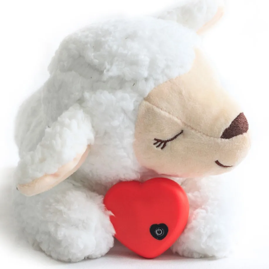 

Hot style pet anxiety companion sleep toy dog interactive plush heartbeat cat toy pet toy