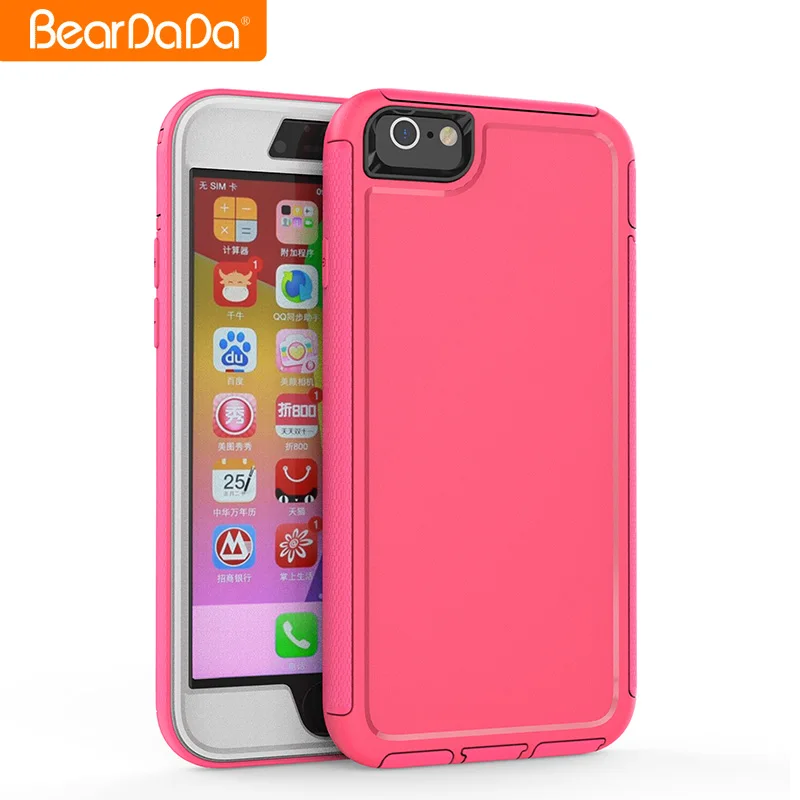 

Shockproof Defender Robot Cell Phone Case For iPhone 6 6plus 7 7 plus 8 8plus Max Case Cover for defender case for iPhone 6S, Black, green,purple