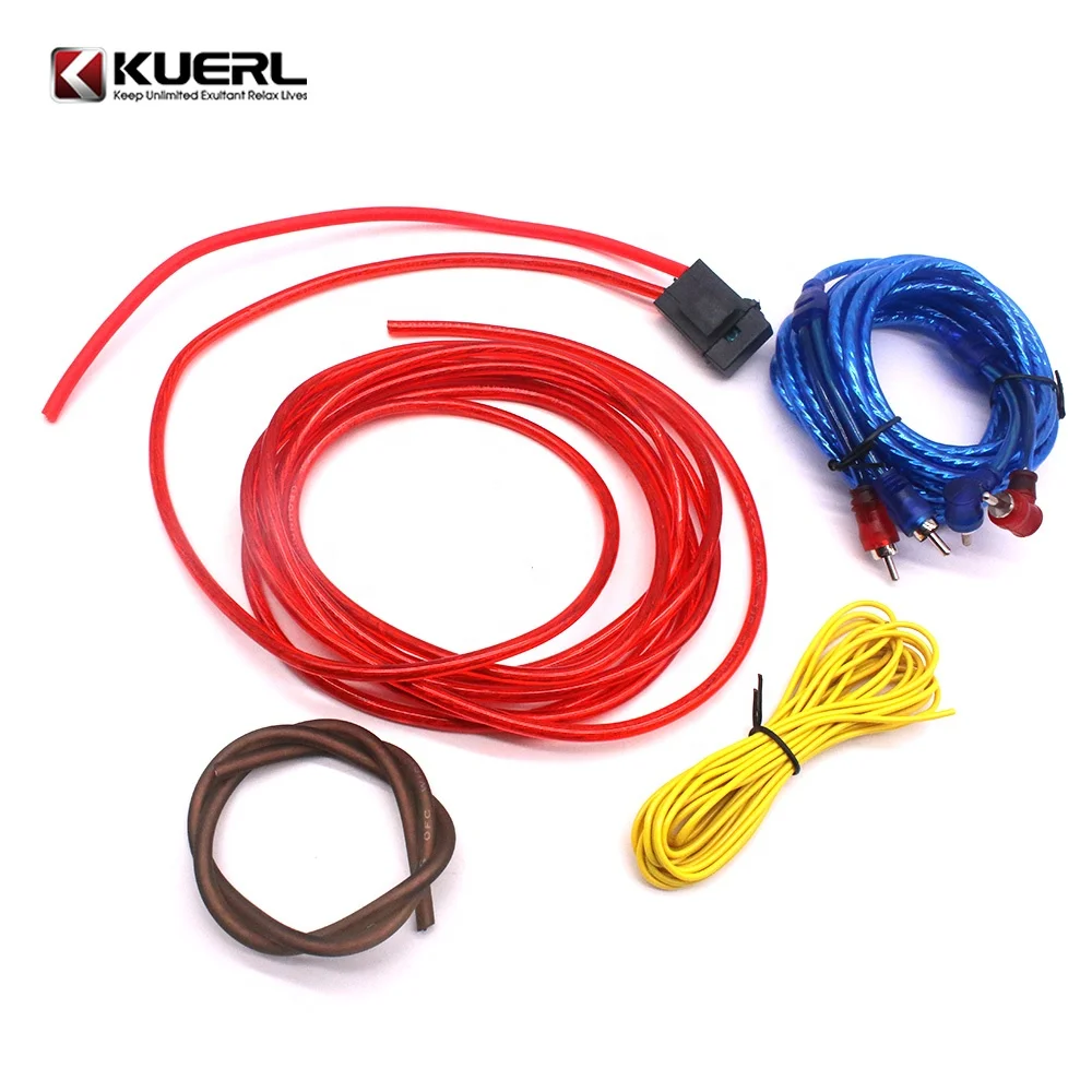 

Car Audio Wire Wiring Amplifier Subwoofer Speaker Installation Kit Car Power Cable 10GA, Blue