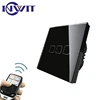 EU Standard 3 Gang 1 Way RF 433 MHz wireless remote control wall touch light switch