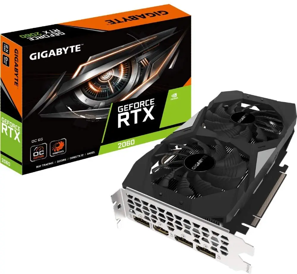 

GIGABYTE GeForce RTX2060 OC 6G with 6GB GDDR6 192-bit Memory 2X Gaming Graphics Card RTX 2060 OC 6G Graphics Card in stock