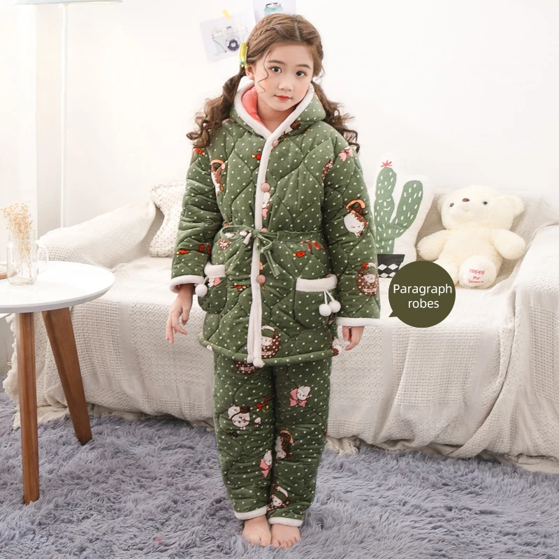 

Customized Wholesale Flannel Hooded Autumn Winter Children Boutique Clothing Set For Kid Girl, Red winter clothing for girls