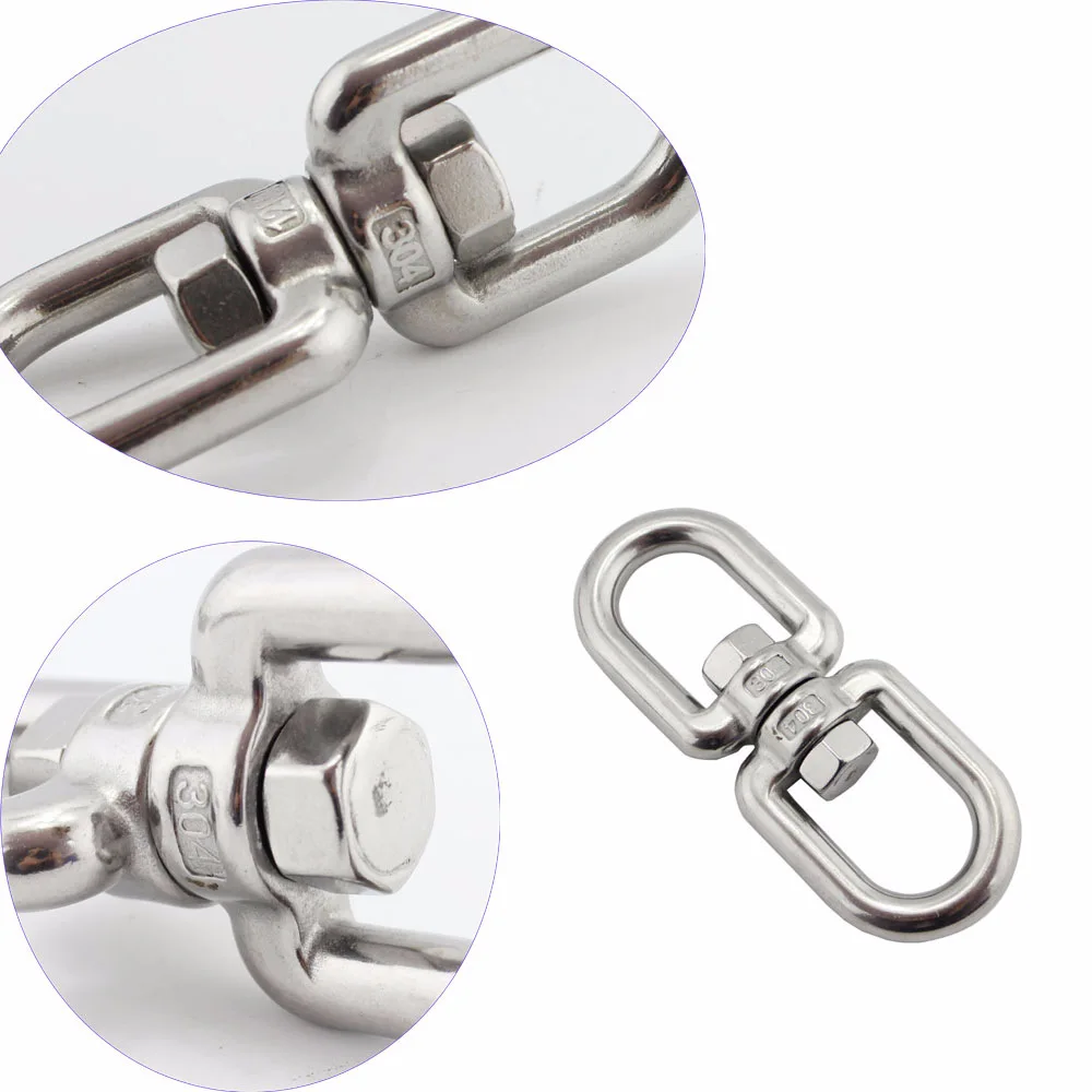 
Heavy Duty Stainless Steel Double Eye Swivel 