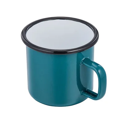 

8cm Color Enamel Mug Wholesale Coffee Cup 350ml Metal Thick Mugs Custom Logo, Can be customized