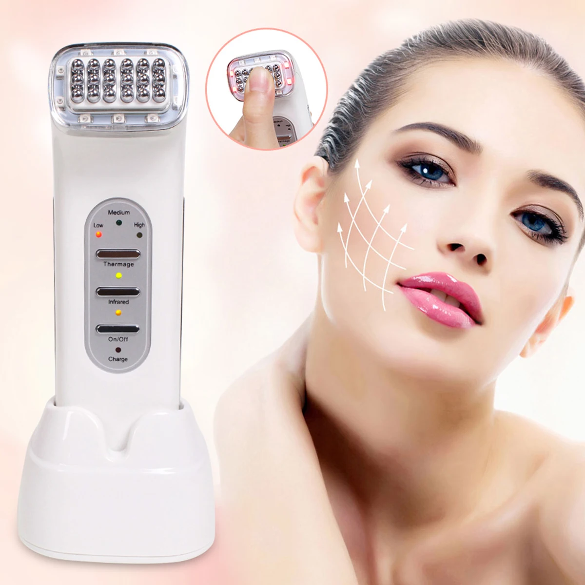 

Home RF Anti Wrinkle Machine Facial RF Radio Frequency For Skin Tightening RF EMS Vibration Face Massage Facial Lifting Machine