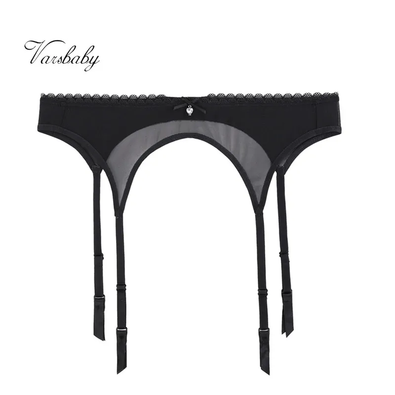 

Varsbaby sexy yarn transparent solid underwear S M L XL XXL black/white/wine red garter belt