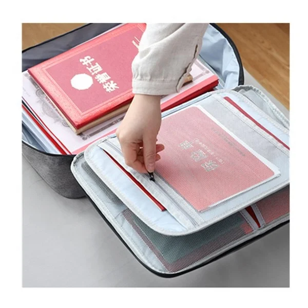 

3 Layer Travel Storage Large Capacity Multifunctional Box Certificate Document Passport Card Package Finishing Bag