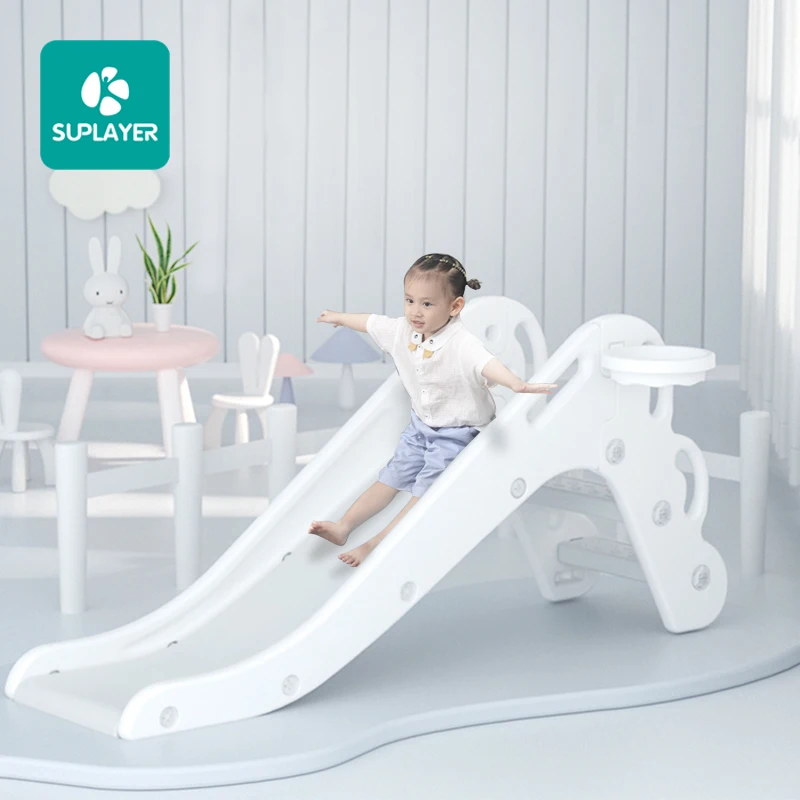 

Suplayer newest playground amusement park luxury kids sliding toys plastic slides slide outdoor, Blue/white/customized color