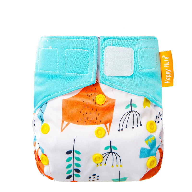 

Happyflute aio cloth diaper factory soft breathable reusable and washable cloth diaper for baby, Colorful/custom