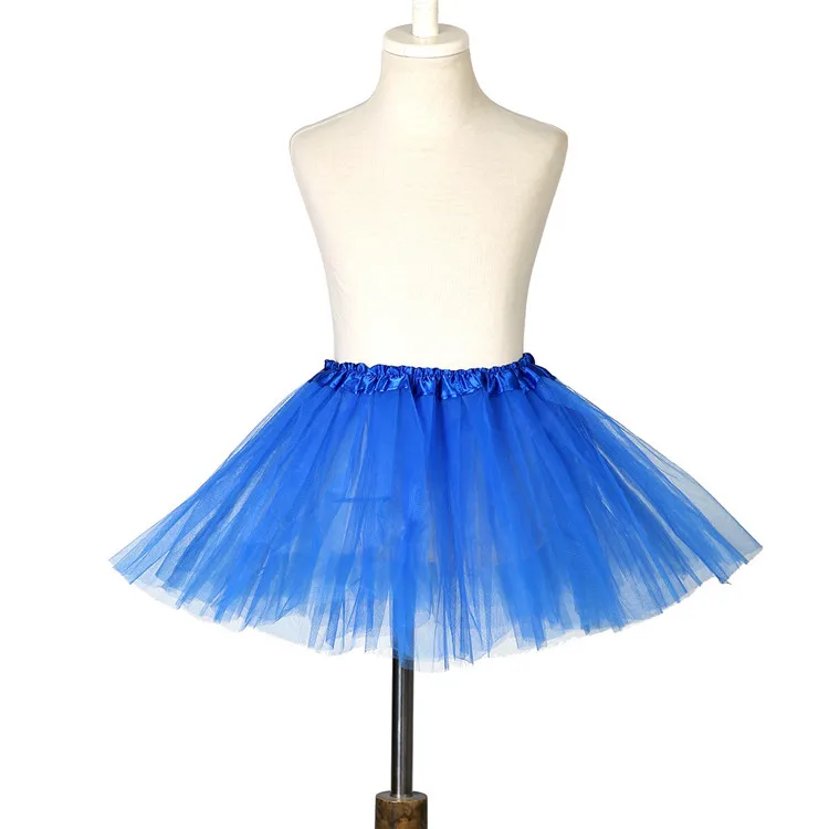 

Hot selling style wholesale children's clothing pure color girls tutu skirts elastic waist tulle skirt girls