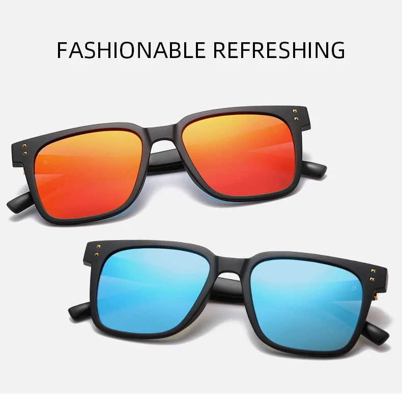 2020 New fashion polarized square mens glasses TR90 women sunglasses wholesale