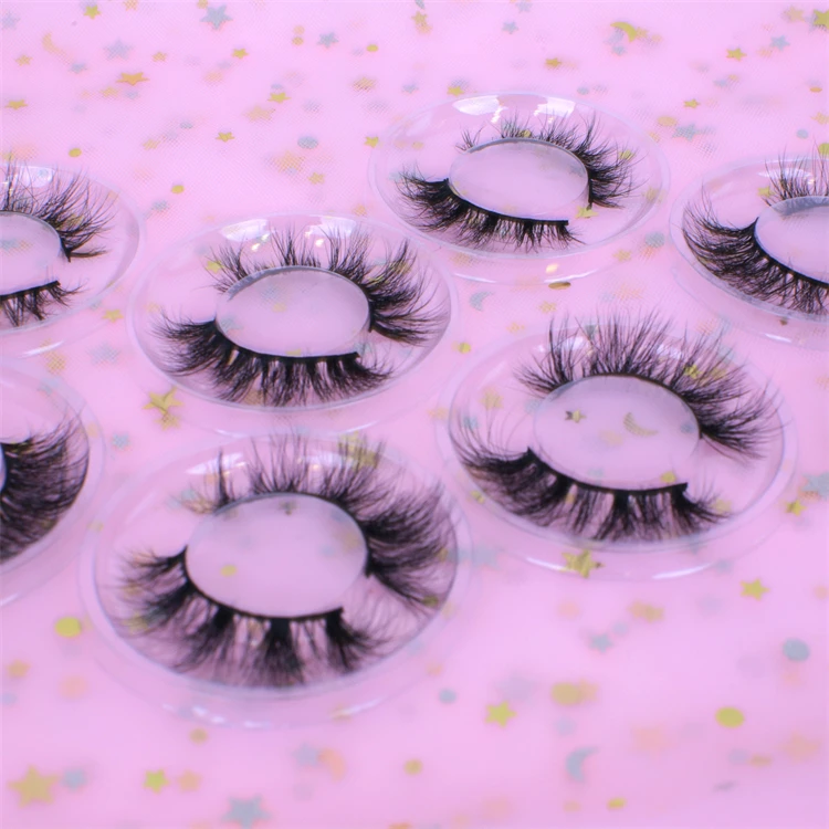 

New Arrival Luxury Wispy 3d Faux Mink Eyelashes 25mm 3d Fluffy 100% Mink Full Strip Lashes Handmade Fake Eyelash