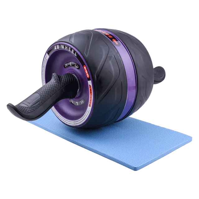 

ABS roller wheel knee pad mat abdominal home exercise rebound workout roller wheel, Black, green, blue