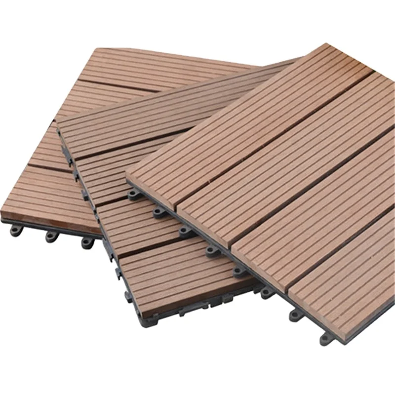 
30x30cm Interlocking Tile Plastic backing composite decking tile  (60659585033)