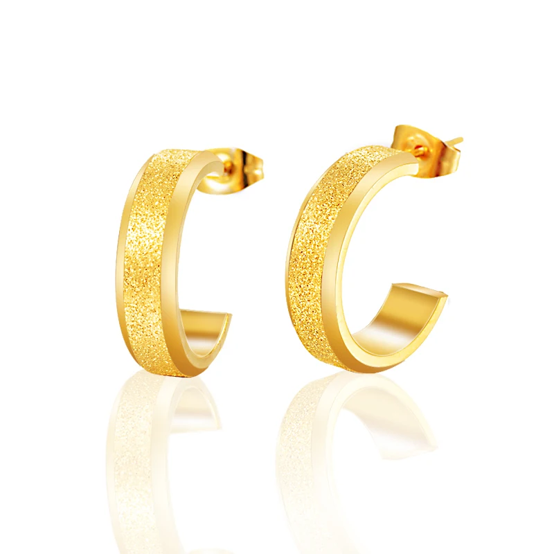 

BAOYAN Vintage Matte Gold Plated Stainless Steel Ear Cuff Earrings