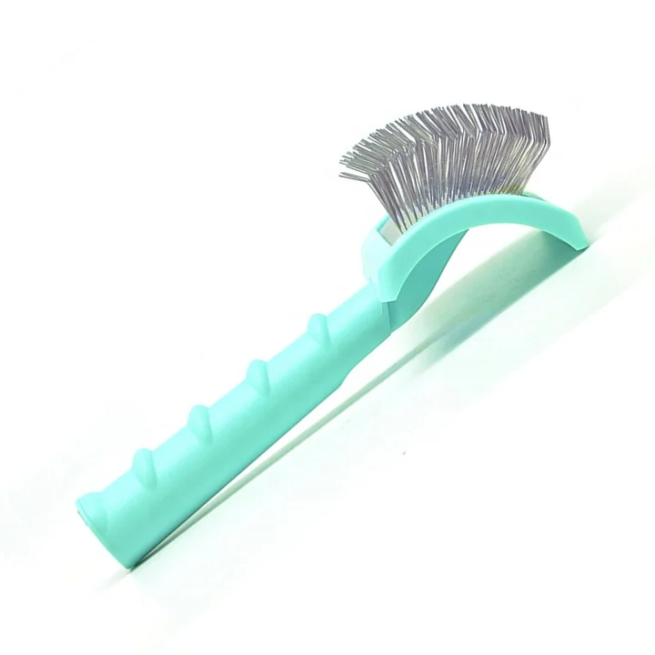 

OEM Aseo Para Mascotas 76g  Pet Silicone Bath Hair Scalp Massager Long Pin Slicker Brush Dog Brush
