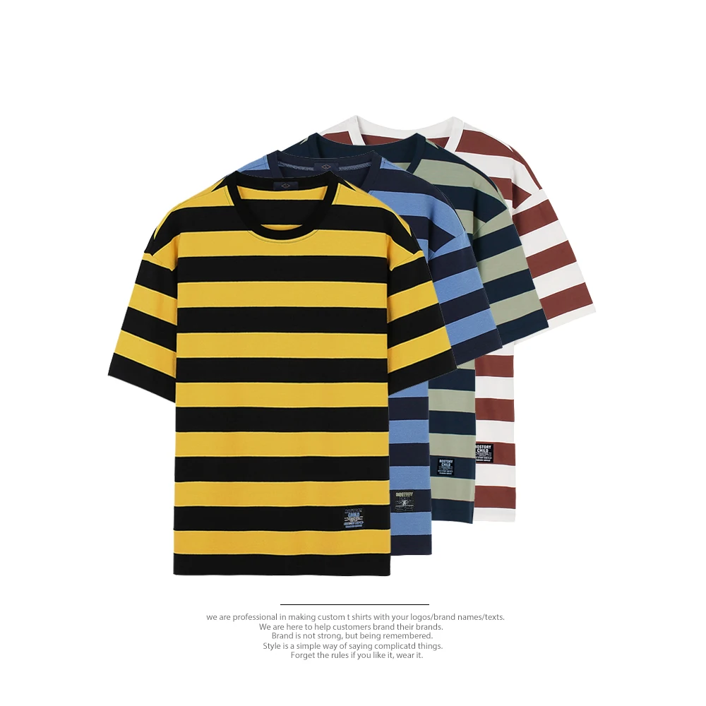 

Factory cheap t-shirts wholesale custom mens striped t shirt