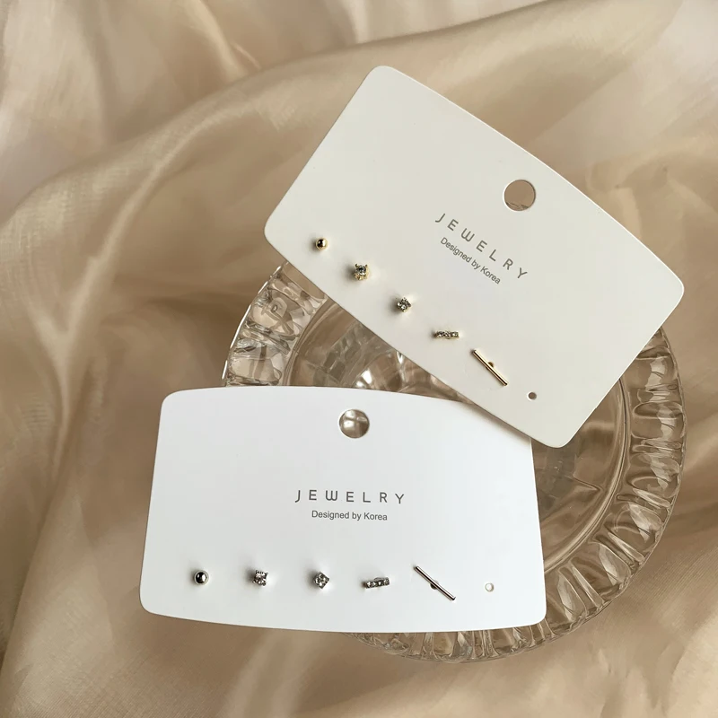 

Vershal Elegant 18K Real Gold Plated Tinny Love Heart Earrings Set For Women