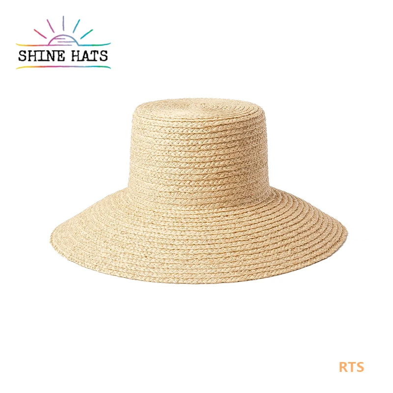 

Shinehats 2022 Custom Ladies Wholesale Flat Top Raffia Straw Hat Wide Brim Raffia Fringed Straw Hat Sombreros De Paja