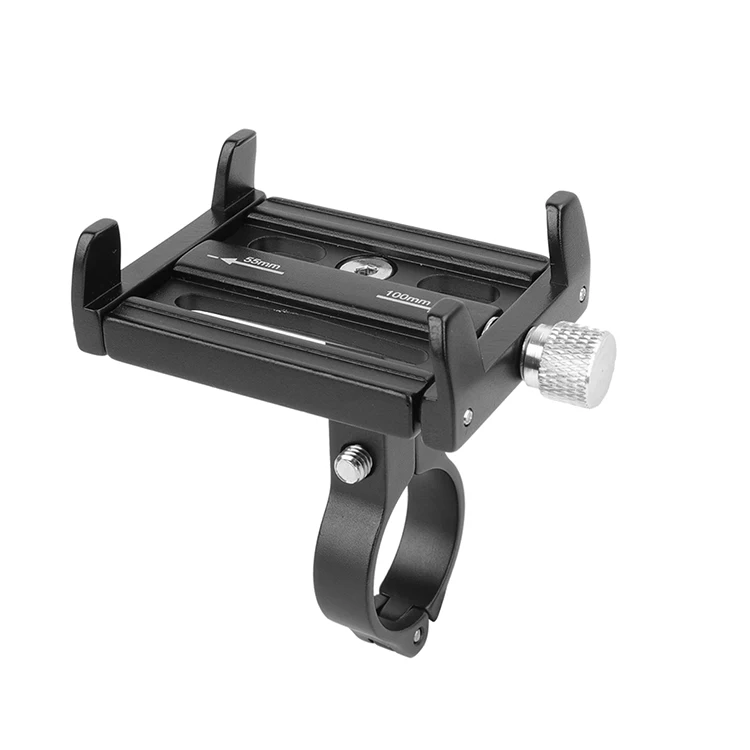 

Accessories Motorcycle Bike Handlebar Mount Aluminum Bicycle Cell Phone Holder, Black