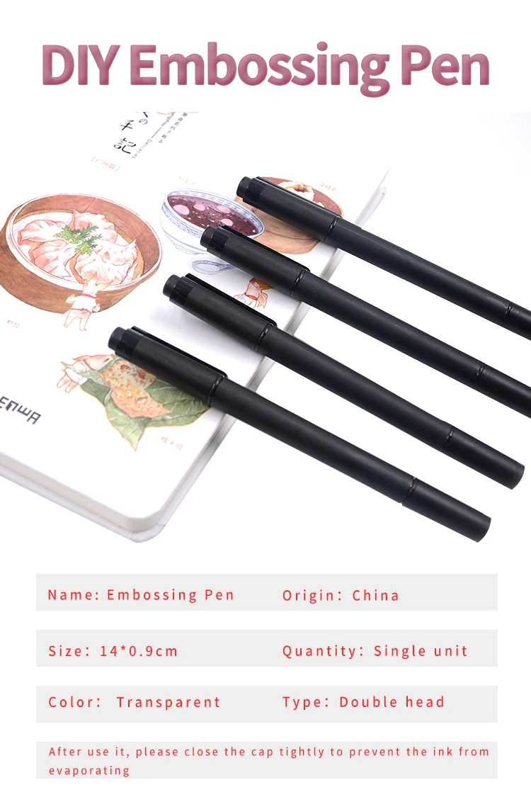 Nice Shiny Effect With Embossing Powder Black Embossing Pen Buy