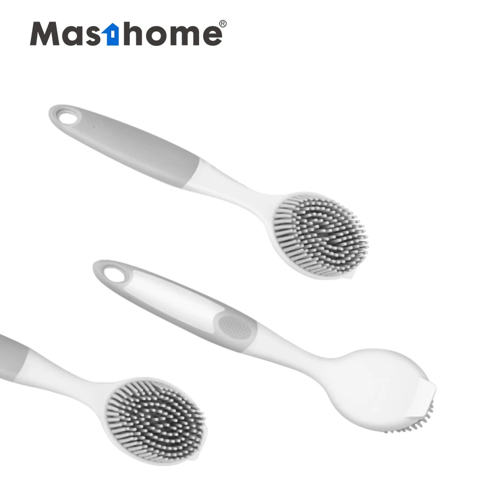 

Masthome 2020 hot selling Durable Soft TPR Silicone Rubber Cleaning Washing-up brush, Gray