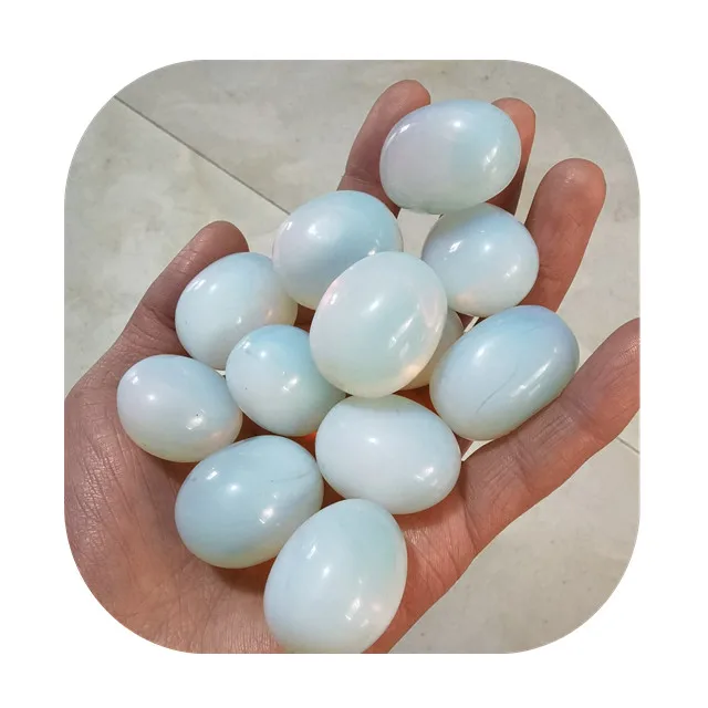 

crystals wholesale 30-40mm High quality white opal bulk tumbled stones for gift