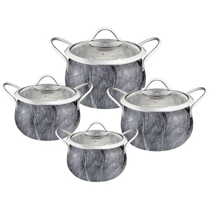 

8pcs stainless steel cookware casserole sets cooking pot suitable for induction