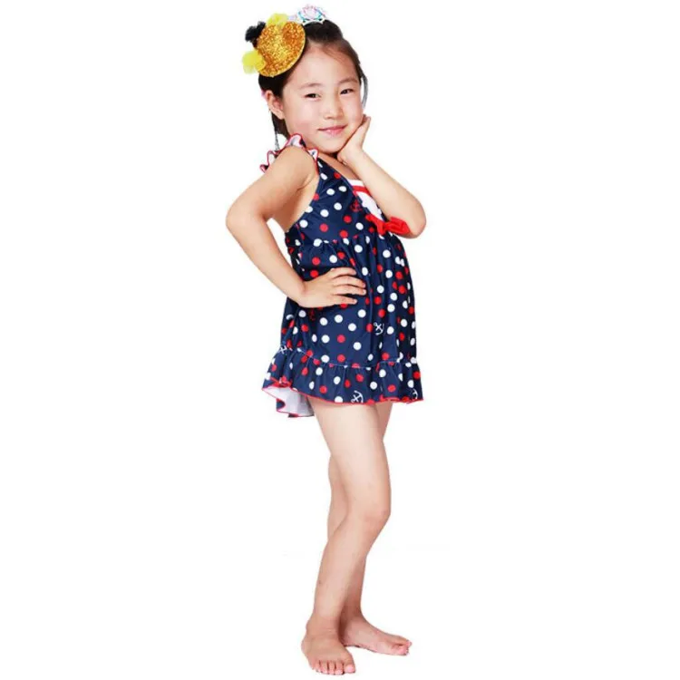 

clearance sale in bulk little girl bikini beachwear children swim suit swimwear dress for kids, Blue