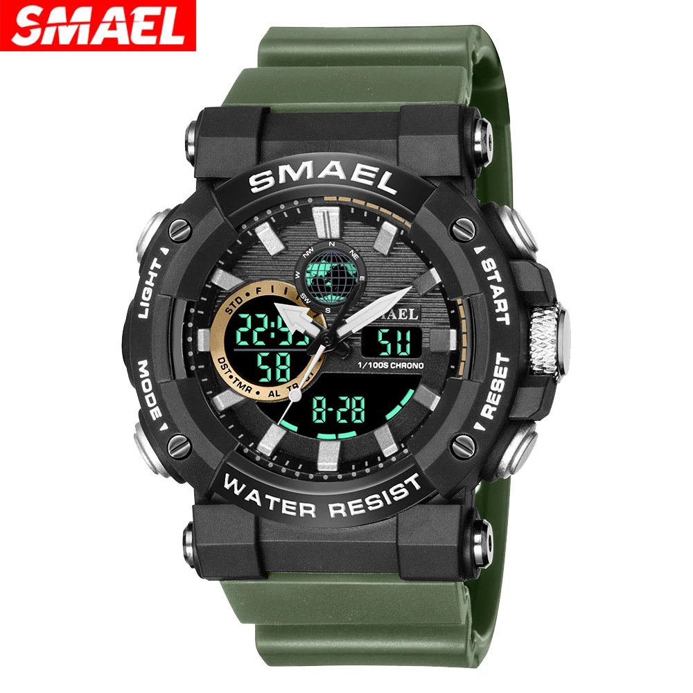 

2022 New Smael 8048 Official Suppliers Waterproof Sports Watches Date Display Men Digital Watches